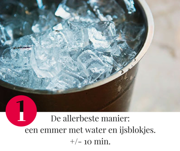 Tip 1 om wijn af te koelen