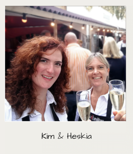 Kim & Heskia - Polaroid met namen Wijndivas