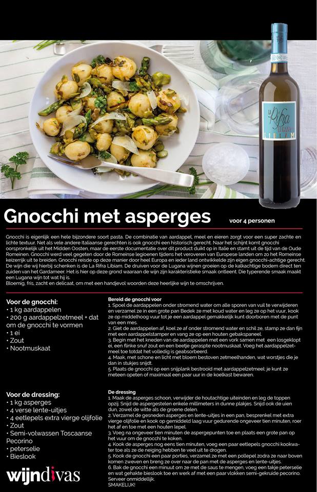 gnocchi met asperges lugana libiam