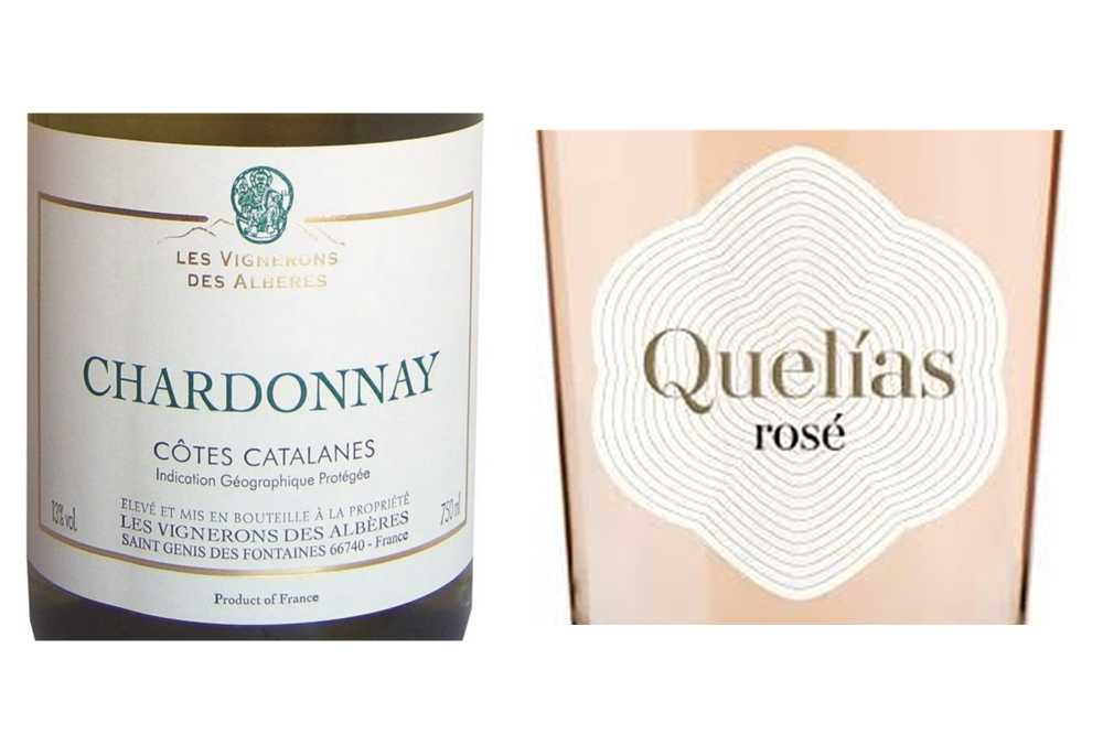 Etiketten Chardonnay & Quelias