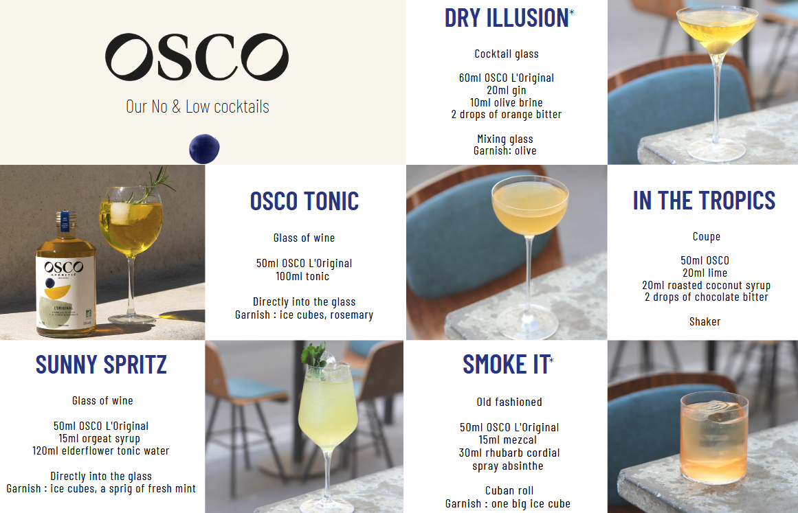 OSCO l'Original Rouge Ardent alcoholvrij aperitief gentiaan verjus Frankrijk tonic mocktail no & low alcohol cocktail Wijndivas