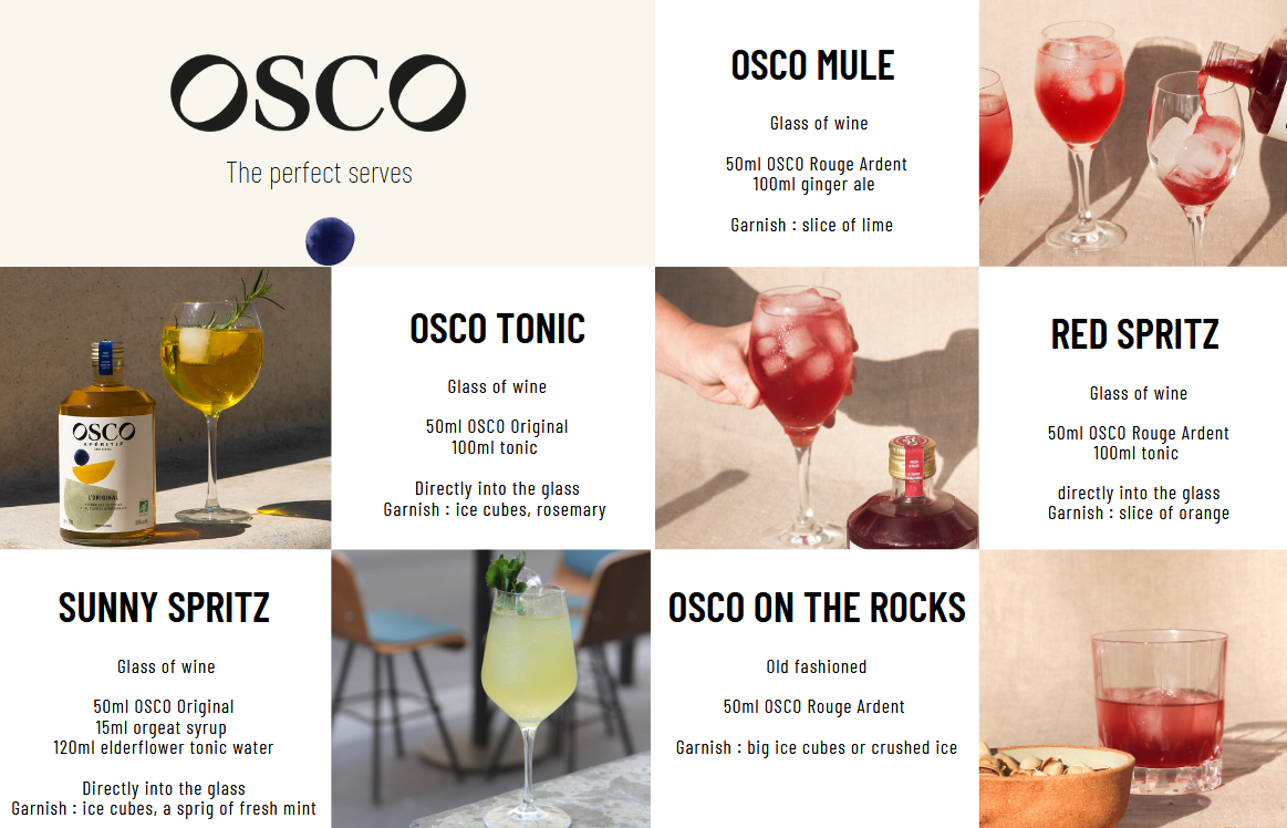 OSCO l'Original Rouge Ardent alcoholvrij aperitief gentiaan verjus Frankrijk tonic mocktail no & low alcohol cocktail Wijndivas